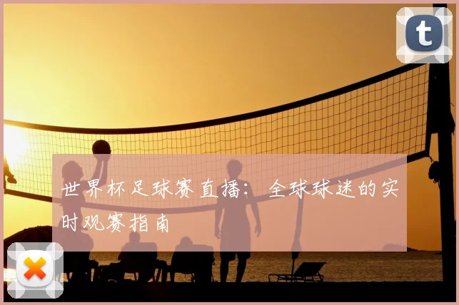 世界杯足球赛直播：全球球迷的实时观赛指南